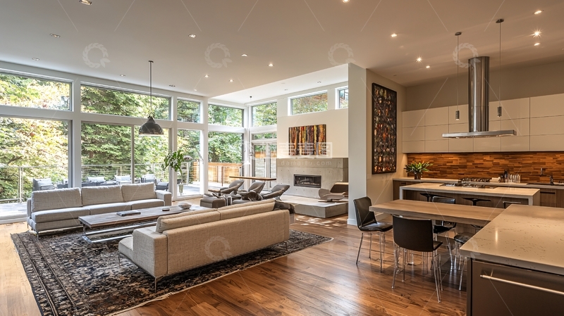 高清大图下载【趣麦麦图】现代简约开放式客厅