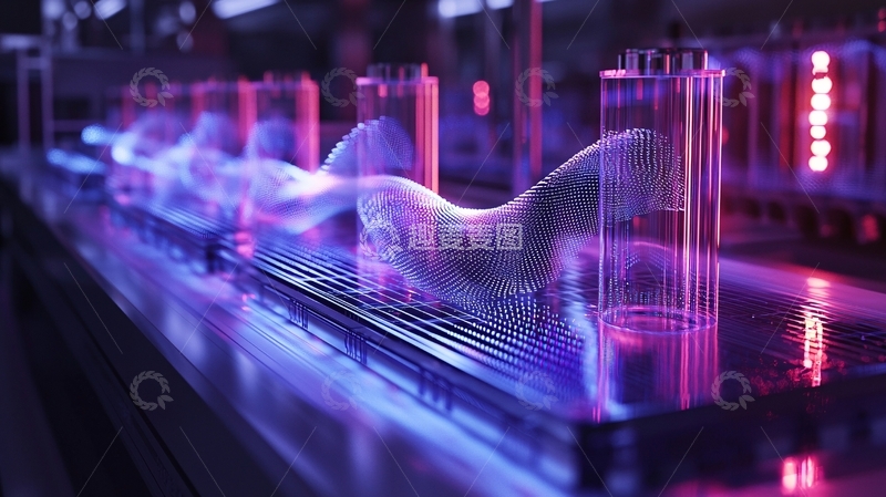 高清大图下载【趣麦麦图】科技感紫色能量线条