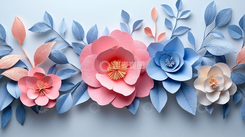 高清大图下载【趣麦麦图】纸艺花朵