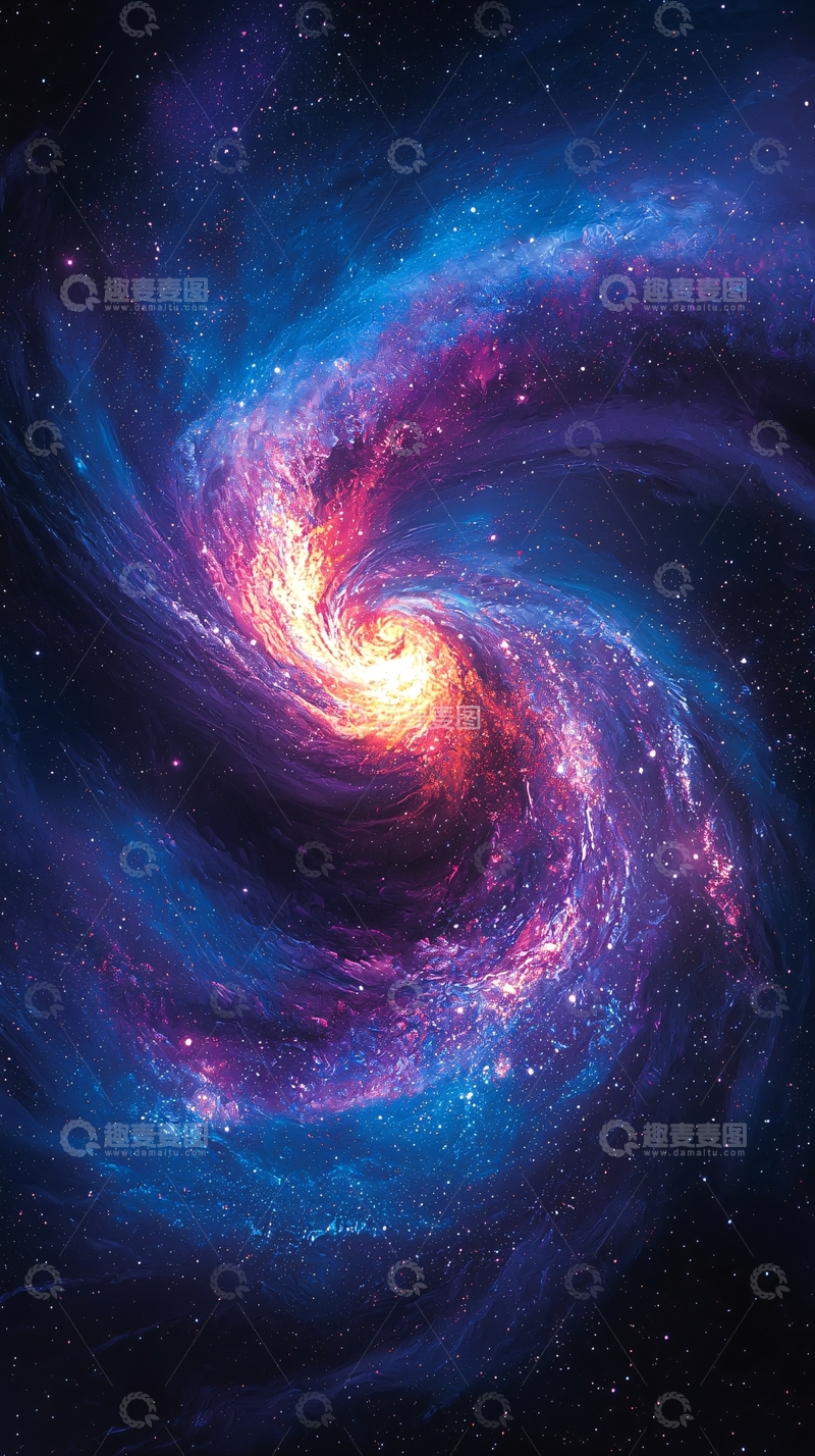 高清大图下载【趣麦麦图】璀璨星云螺旋结构