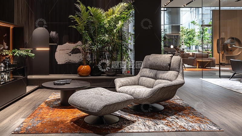 高清大图下载【趣麦麦图】现代简约休闲单人沙发