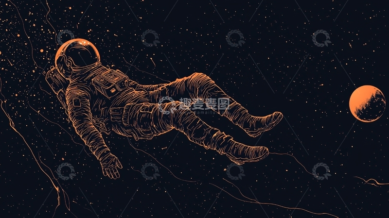 高清大图下载【趣麦麦图】太空宇航员