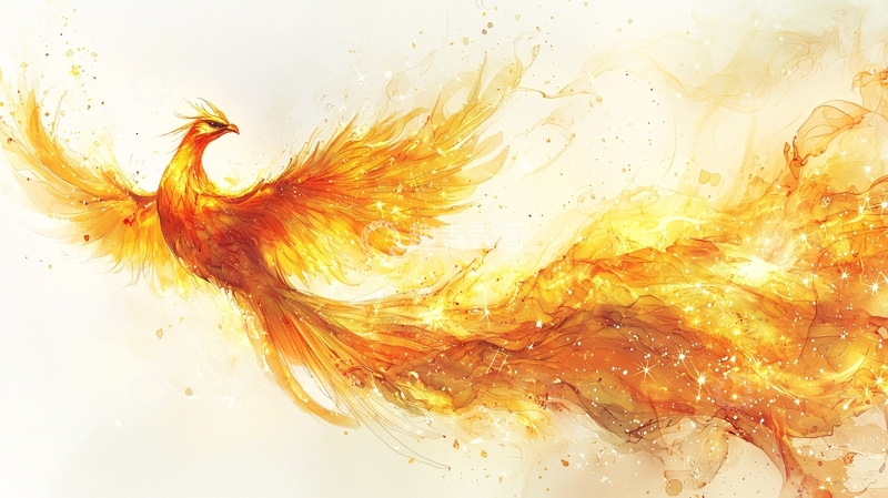 高清大图下载【趣麦麦图】火焰凤凰