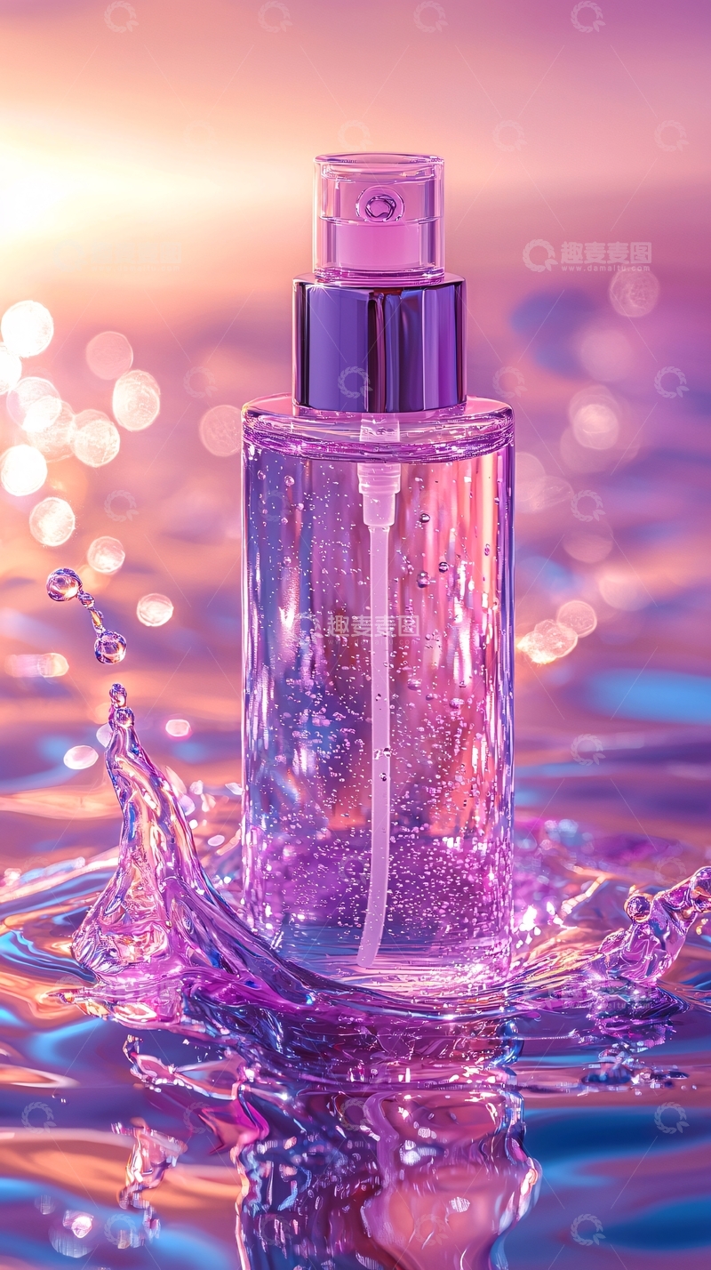 高清大图下载【趣麦麦图】紫色香水瓶
