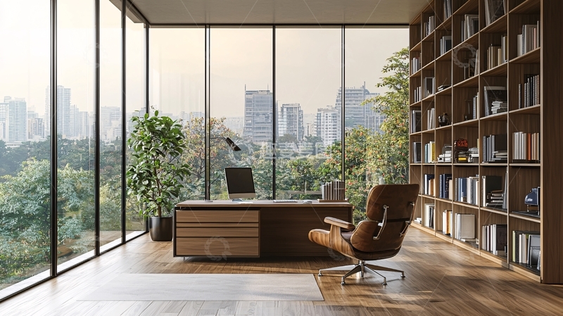 高清大图下载【趣麦麦图】宽敞明亮的办公室