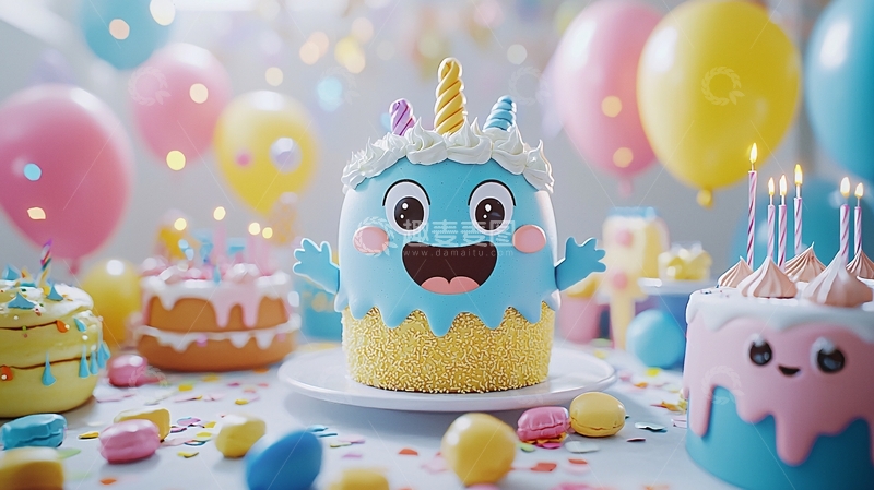 高清大图下载【趣麦麦图】卡通蛋糕
