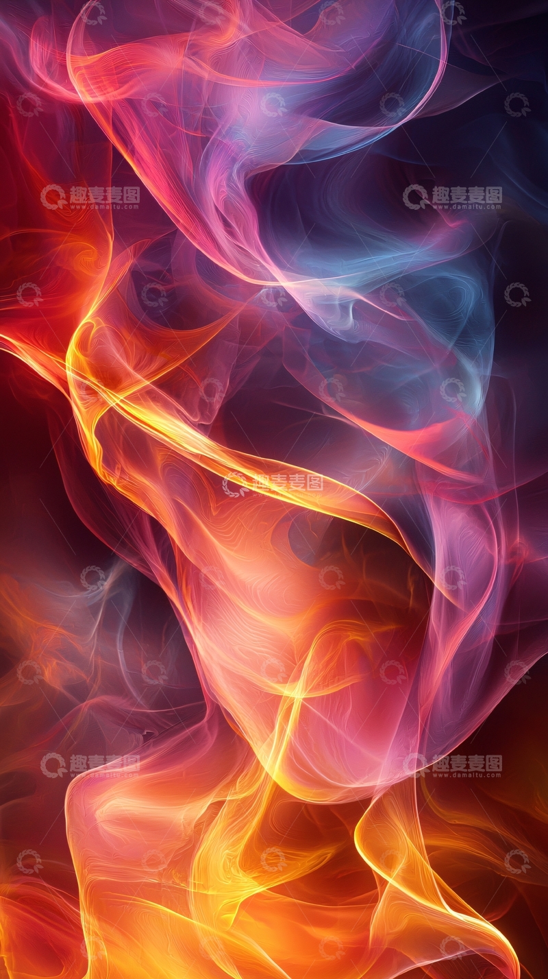 高清大图下载【趣麦麦图】彩色烟雾抽象背景