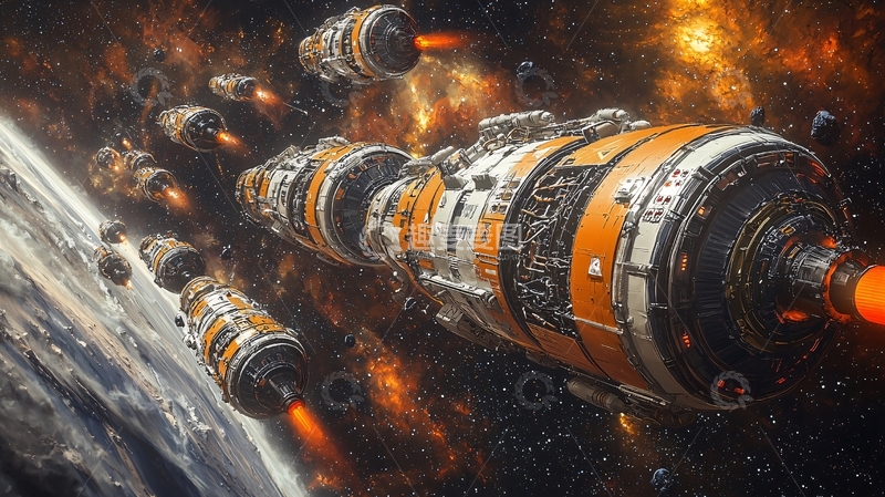 高清大图下载【趣麦麦图】宇宙飞船太空发射