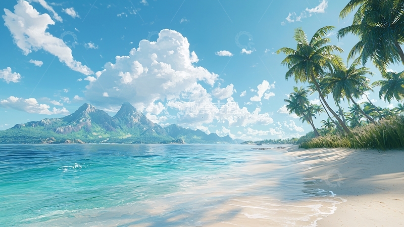 高清大图下载【趣麦麦图】热带海滩风景