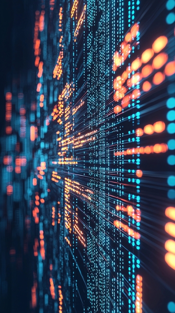 流动的数字代码背景