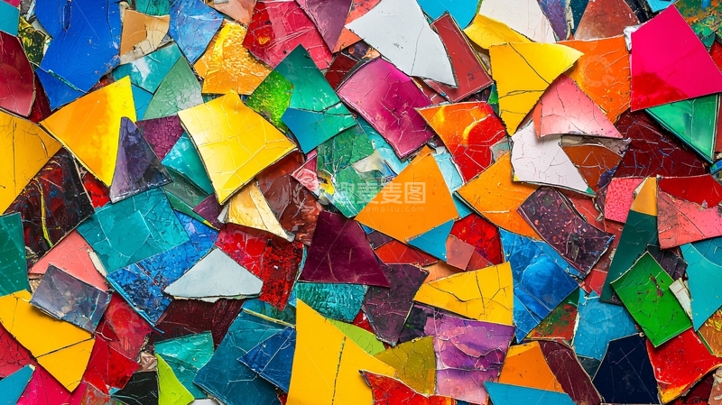 高清大图下载【趣麦麦图】彩色碎片