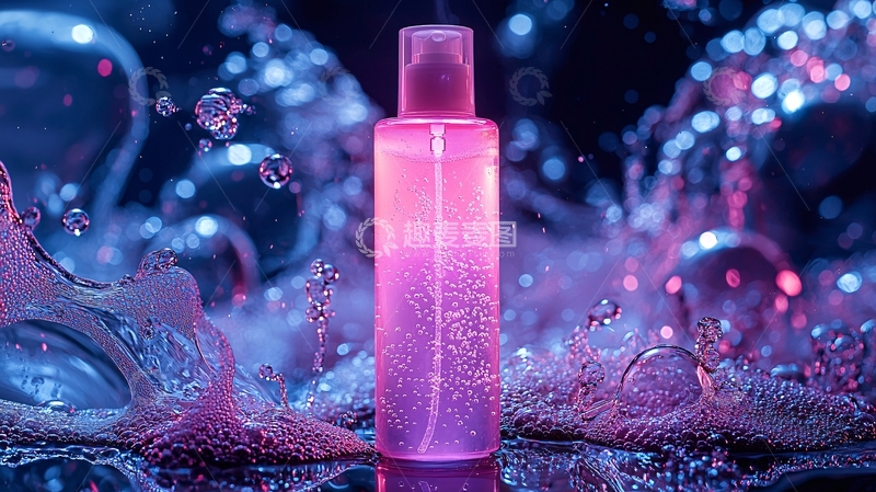 高清大图下载【趣麦麦图】粉色喷雾瓶