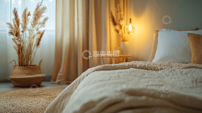 高清大图下载【趣麦麦图】温暖舒适卧室角落