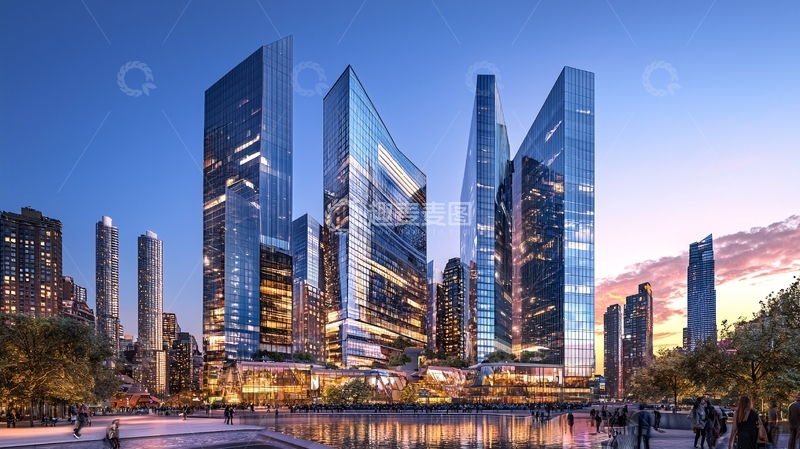 高清大图下载【趣麦麦图】现代都市建筑群