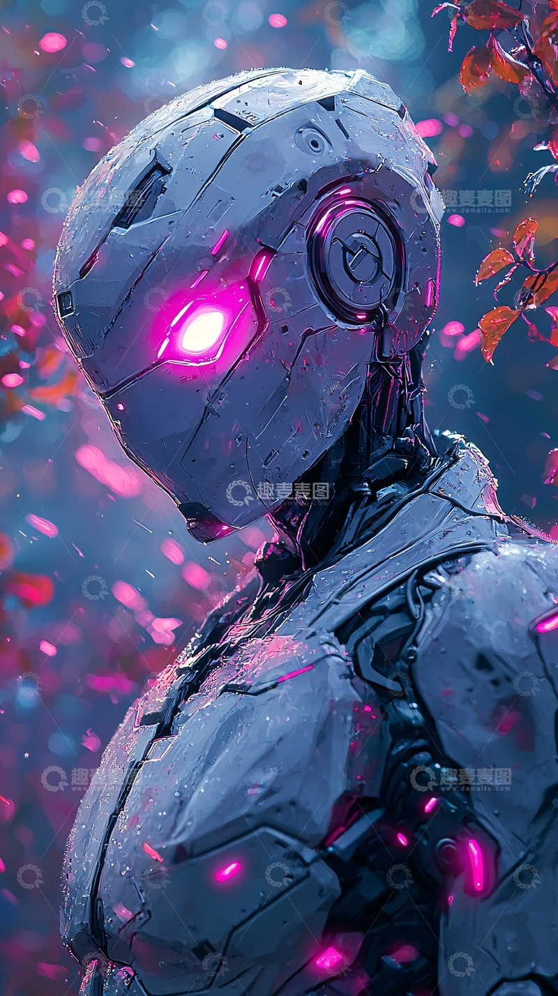 高清大图下载【趣麦麦图】未来科技感机器人