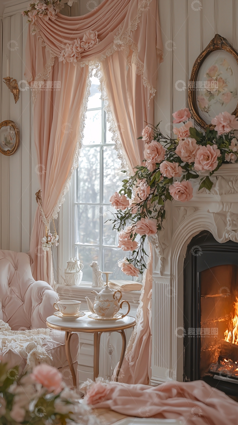 高清大图下载【趣麦麦图】粉色浪漫的房间