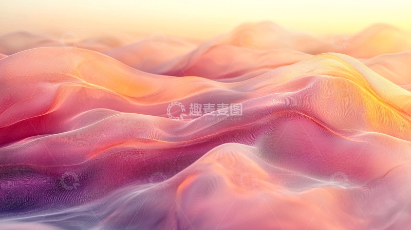 高清大图下载【趣麦麦图】柔和梦幻色彩丝绸质感