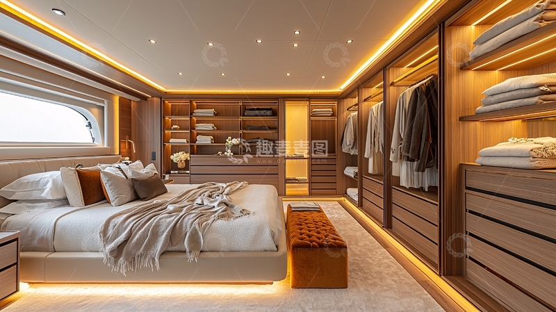 高清大图下载【趣麦麦图】豪华游艇卧室