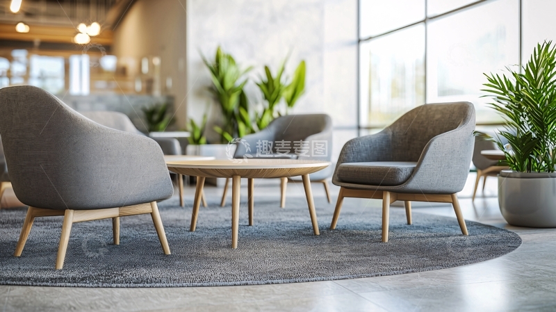 高清大图下载【趣麦麦图】现代简约办公休闲区