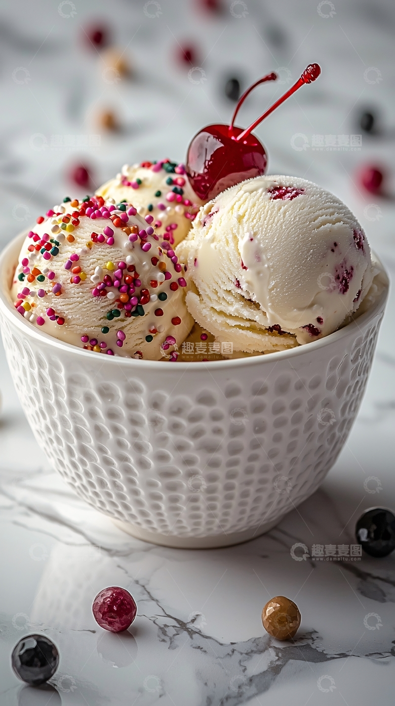 高清大图下载【趣麦麦图】香甜冰淇淋圣代