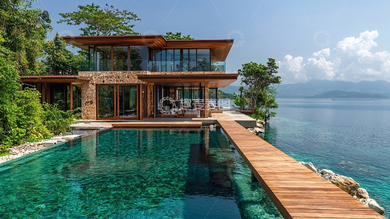 高清大图下载【趣麦麦图】海边别墅