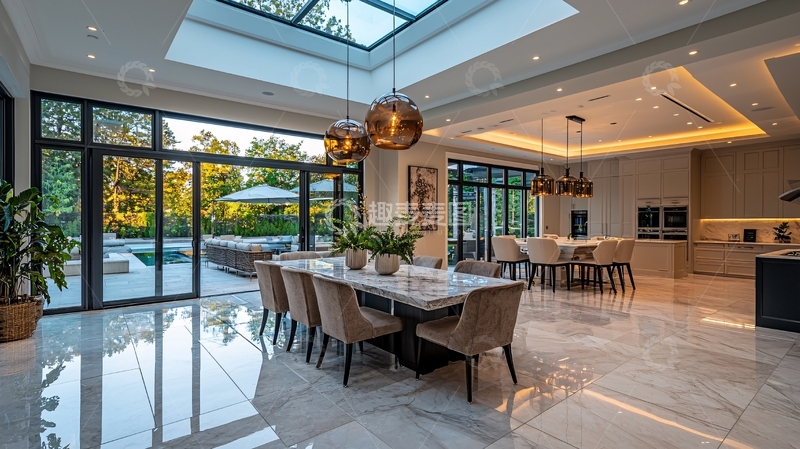高清大图下载【趣麦麦图】现代风格别墅餐厅