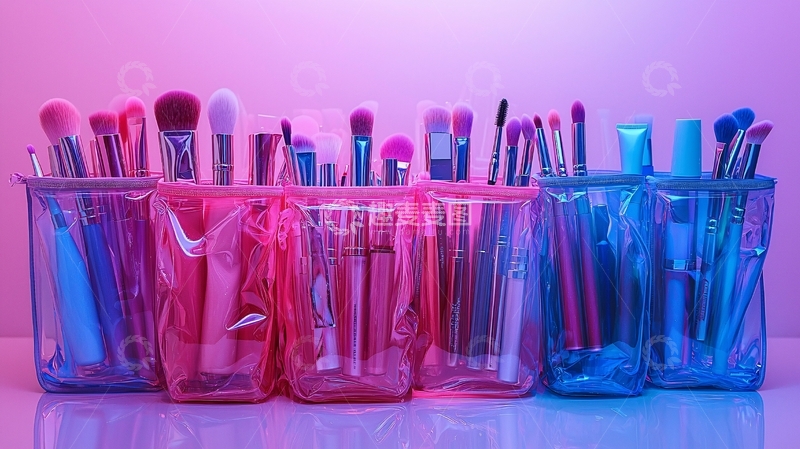 高清大图下载【趣麦麦图】化妆刷收纳包