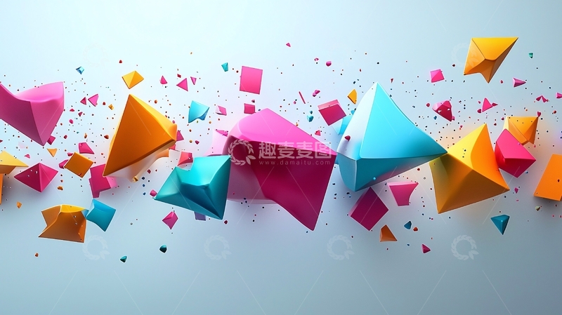 高清大图下载【趣麦麦图】彩色几何图形