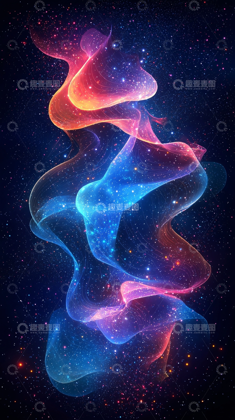 高清大图下载【趣麦麦图】绚丽多彩的星云