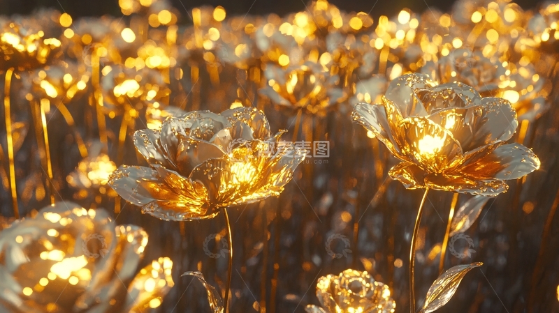 高清大图下载【趣麦麦图】金光闪闪的花田