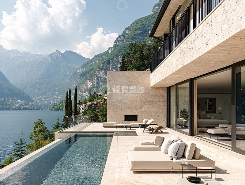 高清大图下载【趣麦麦图】湖景别墅