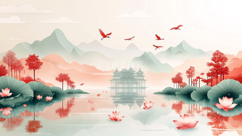 高清大图下载【趣麦麦图】水墨山水画235