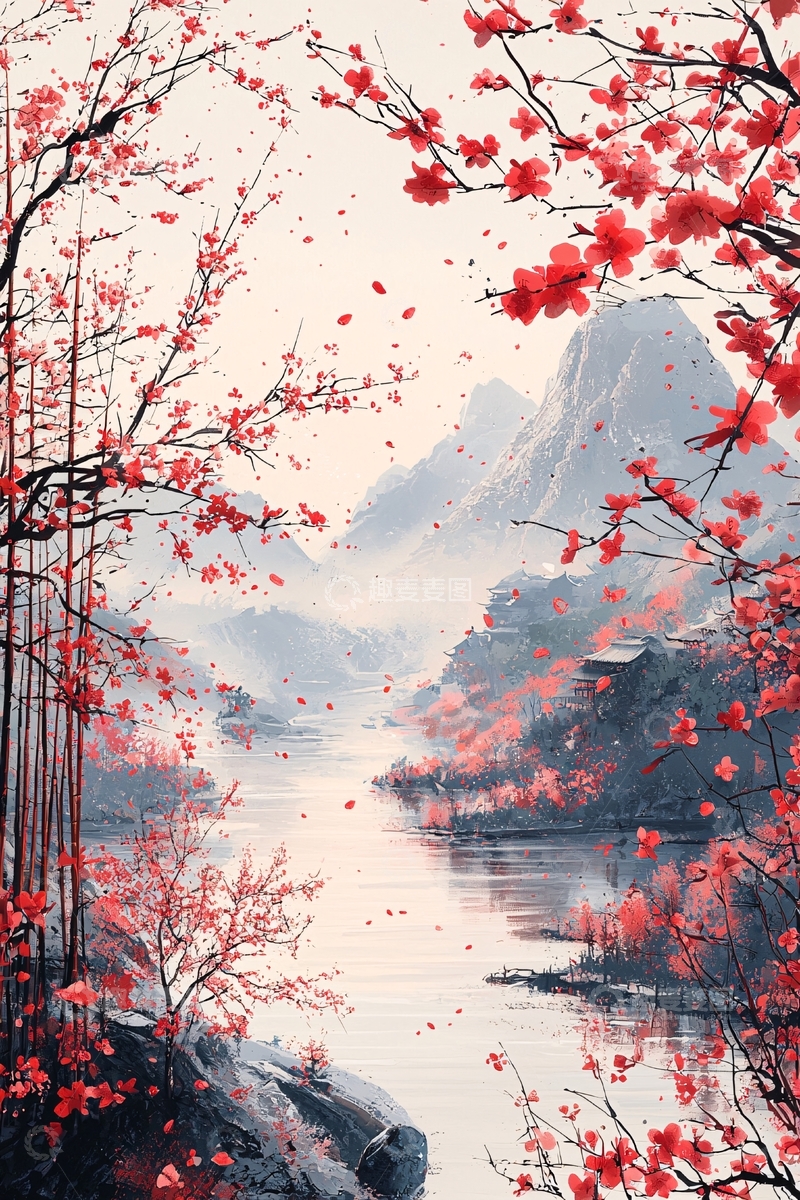 高清大图下载【趣麦麦图】水墨画山水