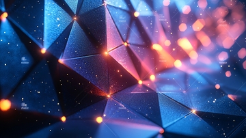 科技感蓝色几何背景