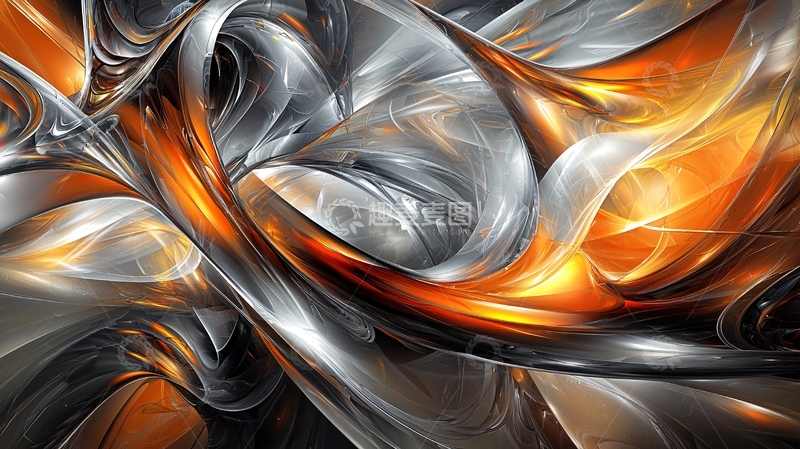 高清大图下载【趣麦麦图】抽象金属质感