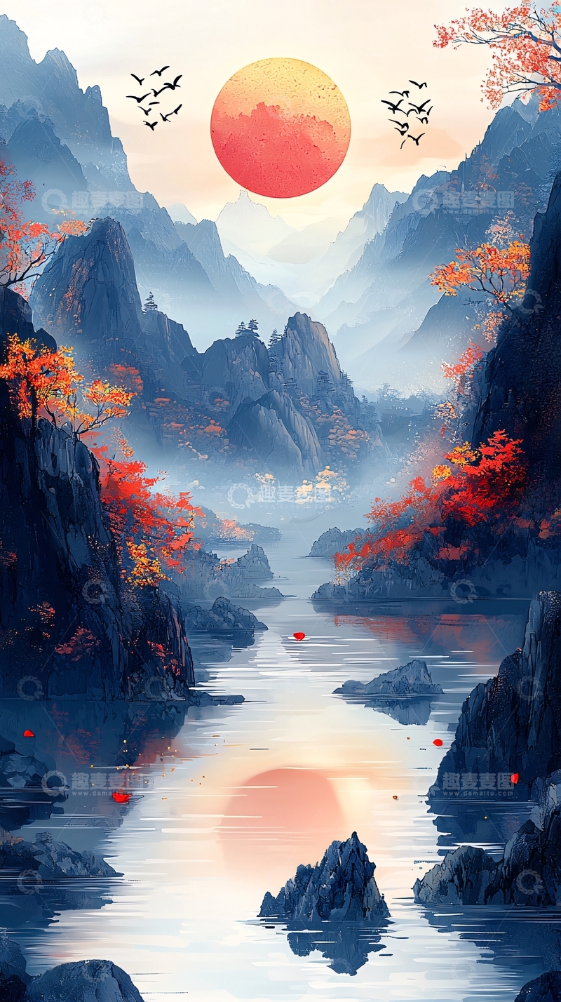 高清大图下载【趣麦麦图】山水画