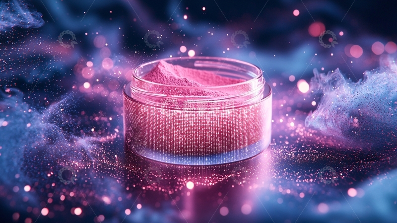 高清大图下载【趣麦麦图】粉色闪光面霜