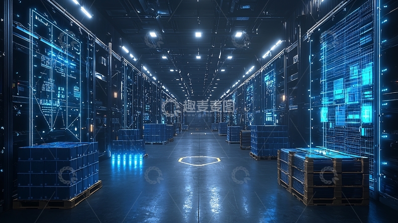 高清大图下载【趣麦麦图】数据中心内部景象