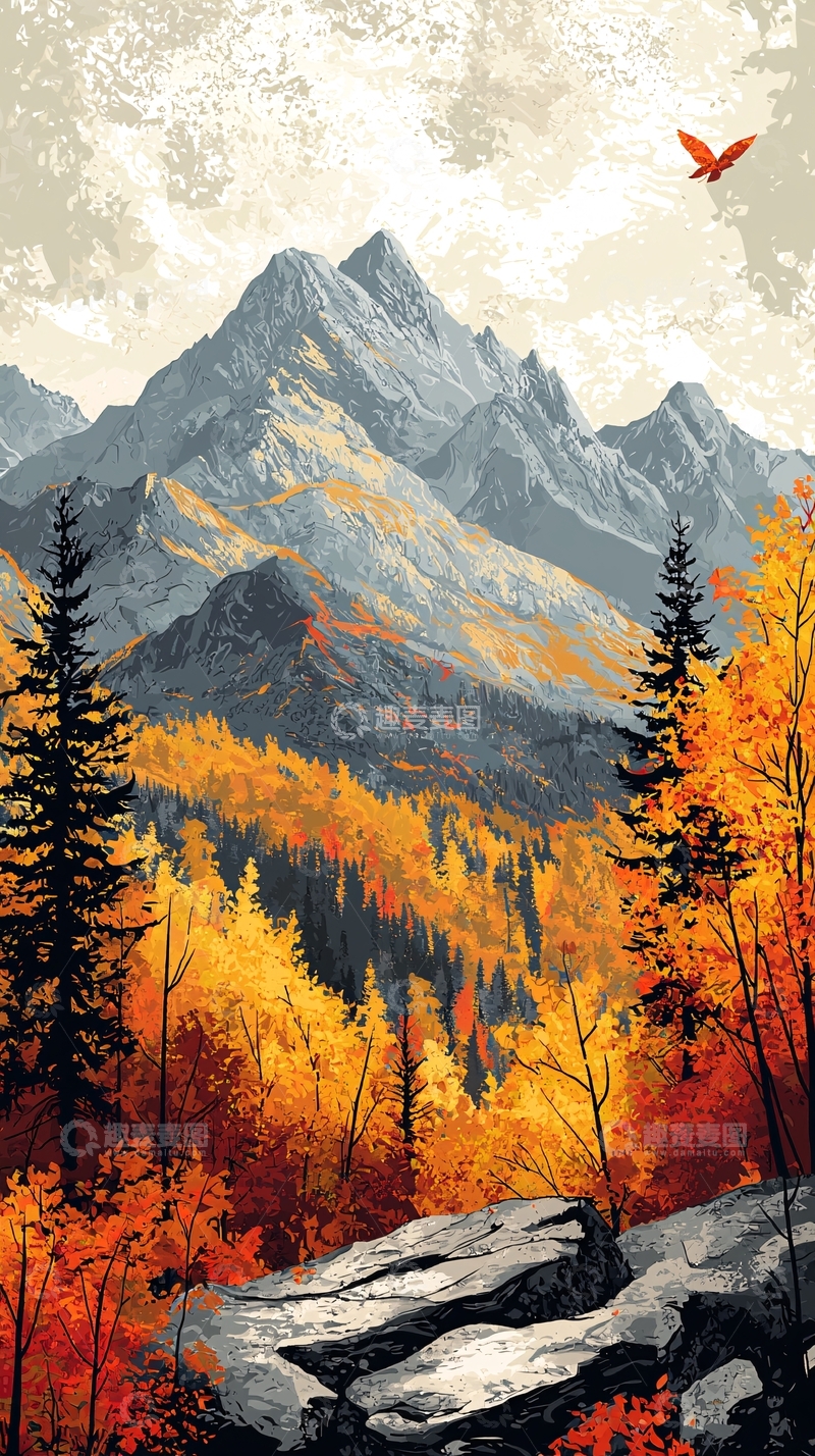 高清大图下载【趣麦麦图】秋日山峰