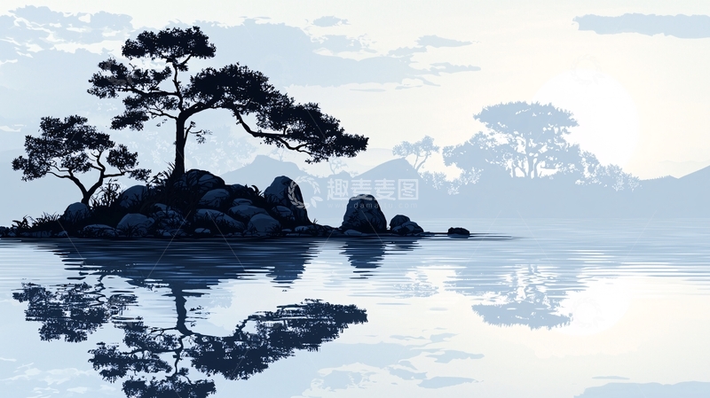 高清大图下载【趣麦麦图】水墨画