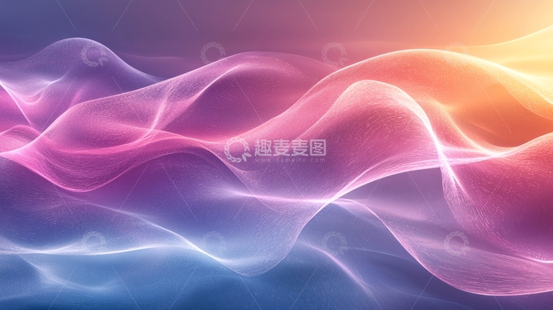 高清大图下载【趣麦麦图】彩色光波背景