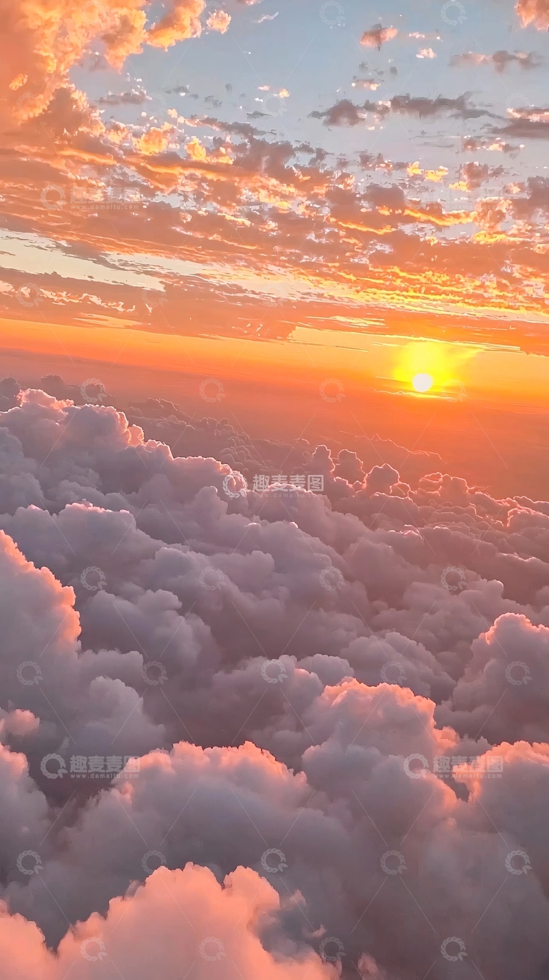高清大图下载【趣麦麦图】云海日落