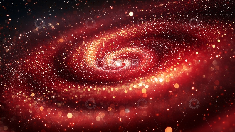 高清大图下载【趣麦麦图】红色星系螺旋