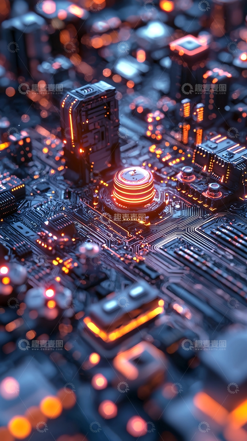 高清大图下载【趣麦麦图】未来科技感电路板
