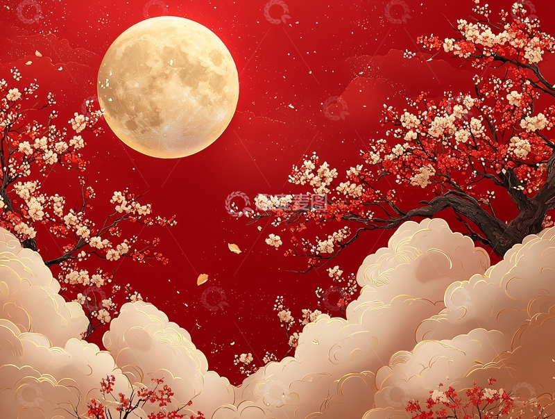 高清大图下载【趣麦麦图】红色天空下