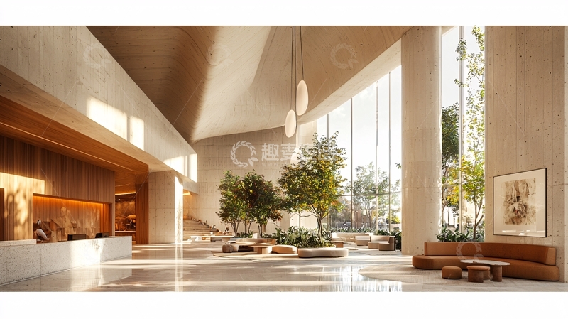 高清大图下载【趣麦麦图】现代酒店大堂设计