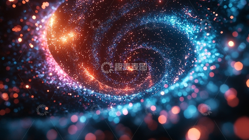 高清大图下载【趣麦麦图】宇宙星云漩涡光点