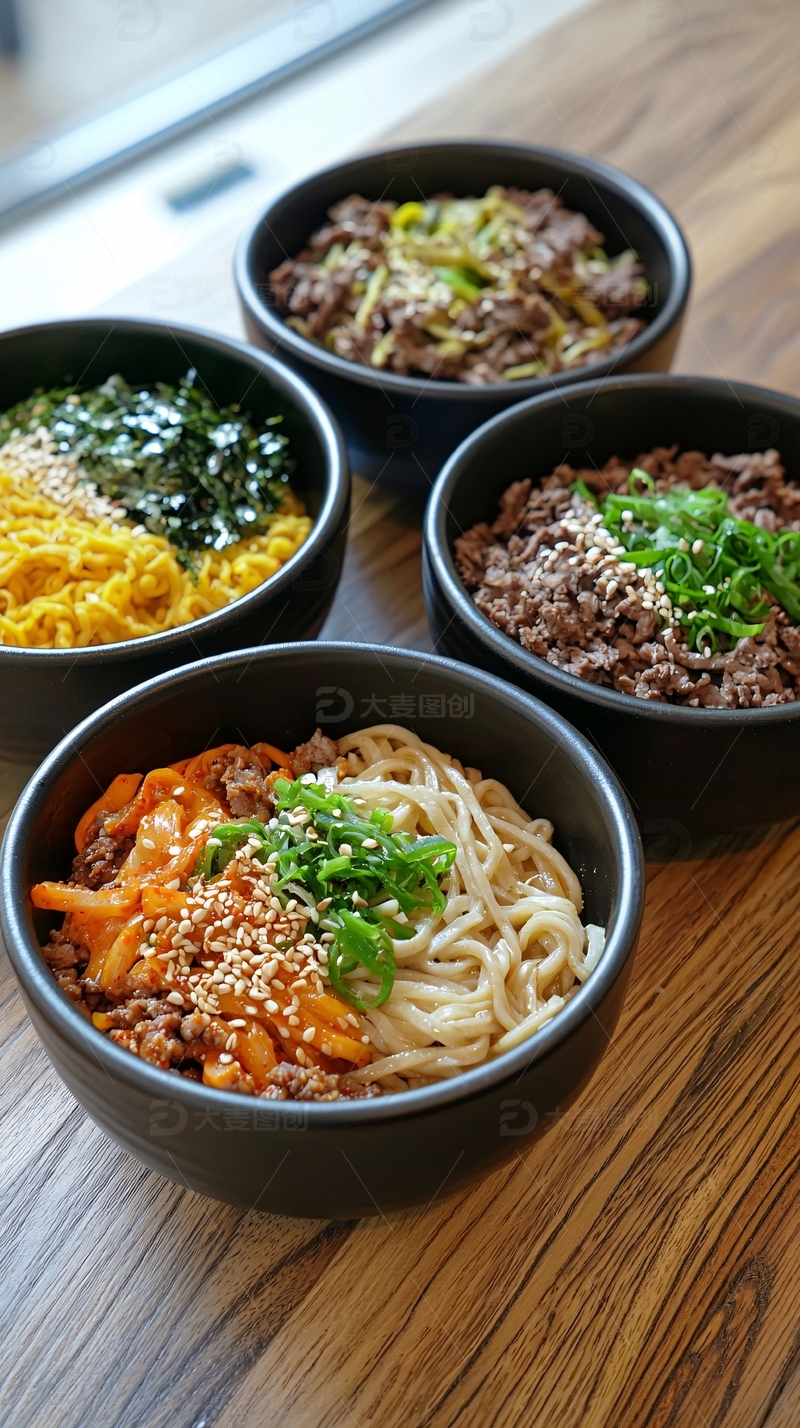 高清大图下载【趣麦麦图】韩式牛肉拌面
