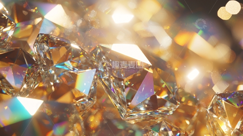 高清大图下载【趣麦麦图】闪耀水晶堆积特写