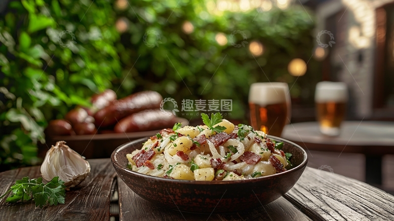 高清大图下载【趣麦麦图】户外啤酒花园美食